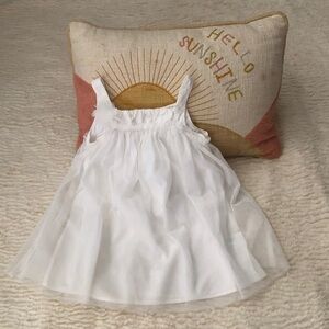 Cherokee Cotton and Tulle White Sun Dress-4T